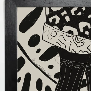 Tango shoe - 21 x 30 / Marco chato de 3 cm negro liso