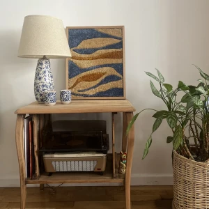 Tejido - Natural tostado y azul