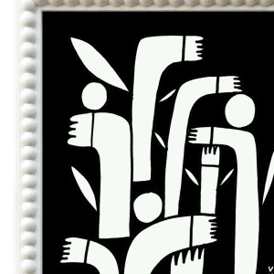 Juntos - Varilla pelotitas blanco liso / 21 x 30