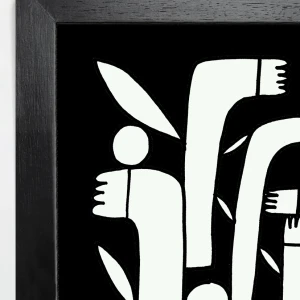 Juntos - Varilla chata de 3 cm negro liso / 21 x 30