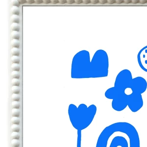 Azul - Varilla pelotitas blanca / 21 x 30