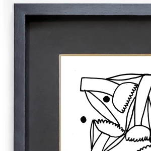 Amistad - Varilla tipo box negro mas paspartu negro / 21 x 30