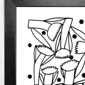 Amistad - Varilla chata de 3 cm negro liso / 21 x 30