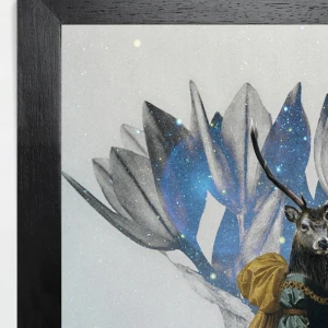 San Magnifica y las palomas - Chata de 3 cm negro liso