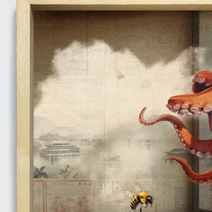 Octopus - Marco tipo box madera