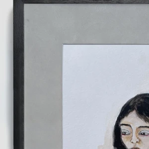 Mujer 5 - Marco en L recto negro mas passepartout