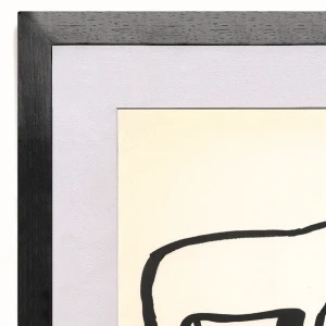 Oso - Marco chato de 3 cm negro con passepartout