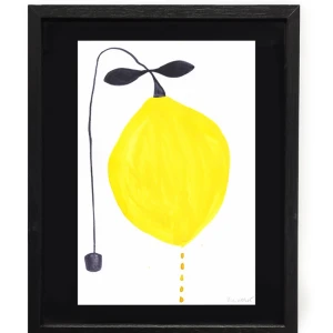 Lemon - Marco tipo box negro + passepartout negro