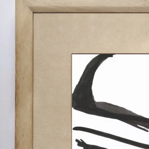 Chino - Marco chanfle madera + passepartout piedra