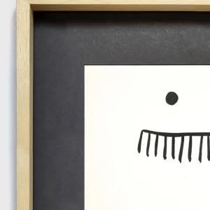 Cepillo - Marco tipo box madera + passepartout