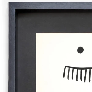 Cepillo - Marco tipo box negro + passepartout negro