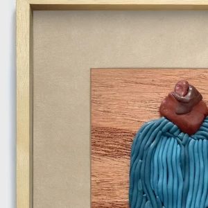 Sentimientos 3 - Marco tipo box madera + fondo gris