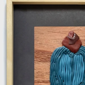 Sentimientos 3 - Marco tipo box madera + fondo negro