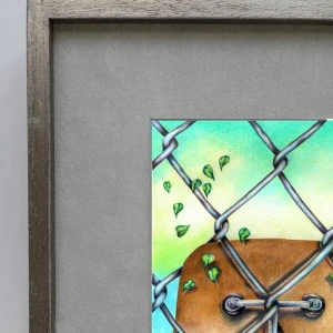 Daniel Prandi IV - Marco en L plateado con passepartout