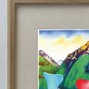 Daniel Prandi V - Marco en L diagonal madera con passepartout