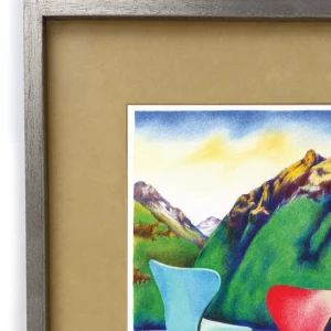 Daniel Prandi V - Marco recto en L plateado con passepartout