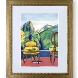 Daniel Prandi VI - Marco chato con pelotitas dorado con passepartout