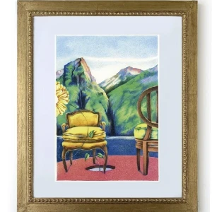 Daniel Prandi VI - Marco chato con pelotitas dorado con passepartout